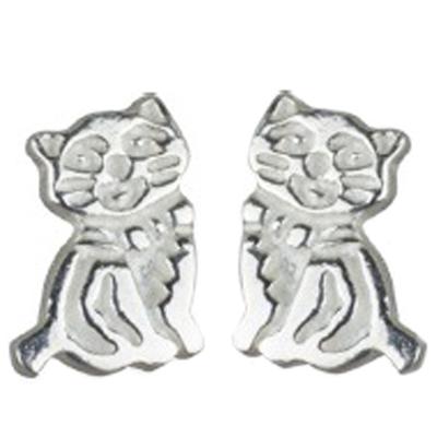 [Q2957] - Silver 'Chatons' Earrings - 8x5 Mm