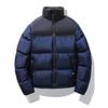 Chaqueta de Invierno Gruesa con Cuello Alto para Hombre, Acolchada de Algodón, Versión Coreana, Moda Combinación de Colores, Chaqueta Acolchada de Algodón, Tendencia, Cálida