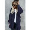 Cardigan da donna in tinta unita caldo invernale con cappuccio cappotti maglioni lavorati a maglia a maniche lunghe giacche cardigan in pelliccia sintetica allentata giacca con cappuccio cappotto capispalla