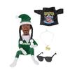 Snoop Elf on The Stool Funny Hip Hop Doll Christmas Ornaments Plush Doll Toy Collectible Home Decoration