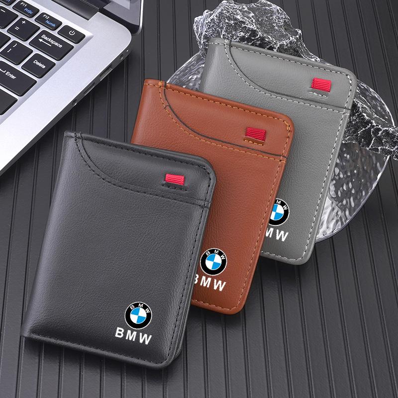 Car Emblem Credit Card Purse Portable Small Wallet for BMW X1X2 X3X5 X4 X6 X7 1 3 5 6 7 Series F40 E60 E90 F10 F15 F30 G20 G30 npbf16