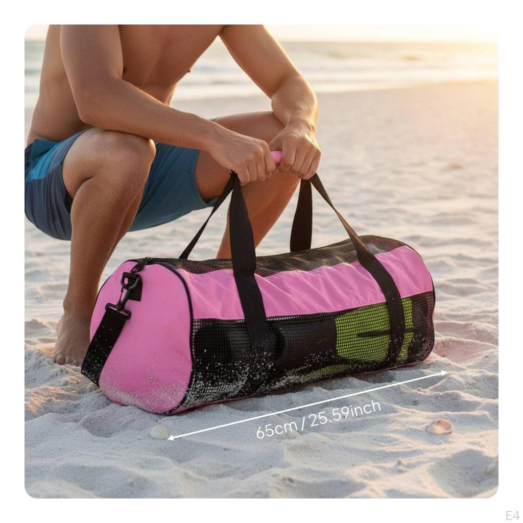 Scuba Gear Duffel Bag Detachable Shoulder Strap Mesh Dive Heavy Duty for