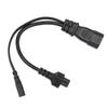 IEC320 C14 Male to C5 C7 Female Power Cord 1 in 2 Out 10A 250V Waterproof Power Extension Adapter Cable for LCD Monitors