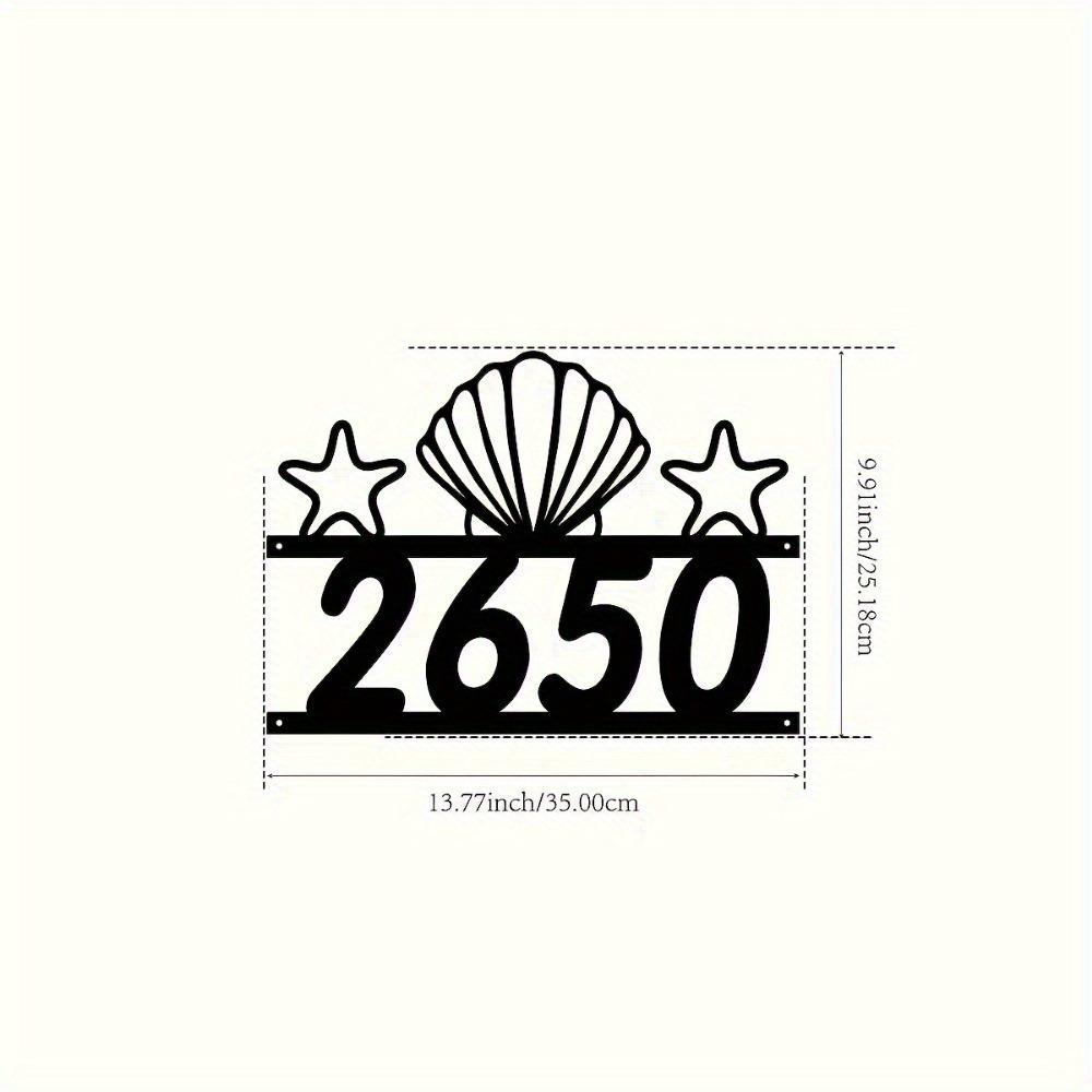 

Metal Shell Star Doorplate Wall Art Personalized Entrance Decor Housewarming Gift TYDZ004221