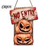 Striking Halloween Visual Effects Decoration Hanging Sign, Festive Party Wooden Decorative Plaque, Easy Modern Room Decorations Hang Decor for Indoor