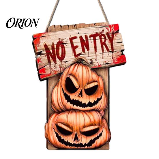 Striking Halloween Visual Effects Decoration Hanging Sign, Festive Party Wooden Decorative Plaque, Easy Modern Room Decorations Hang Decor for Indoor