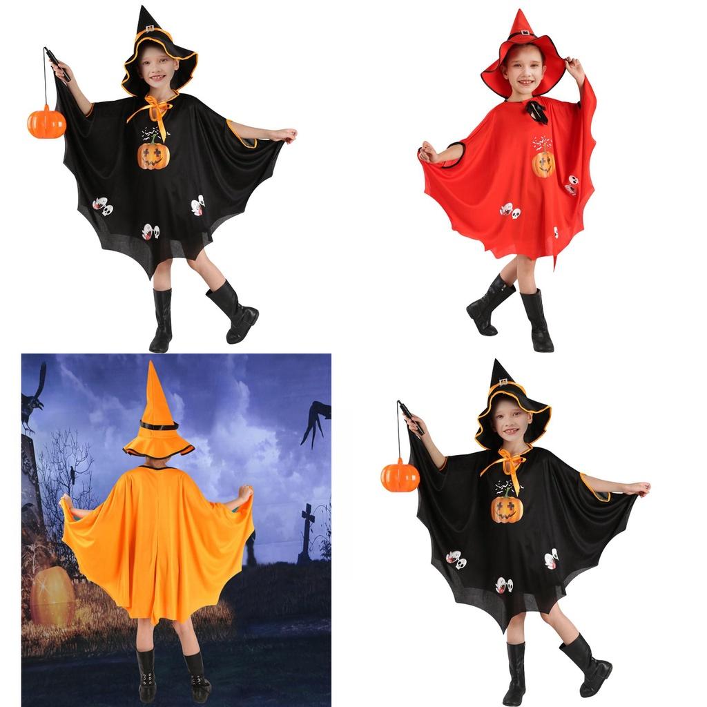 Halloween Children's Witch Cloak Costume Set Cosplay Fun!