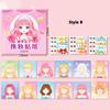 Stickers Book Handicrafts Creative Kids Stickers 15 Pages Toy Puzzle Reusable For Girls Cartoon Princess Make A Face Stickers