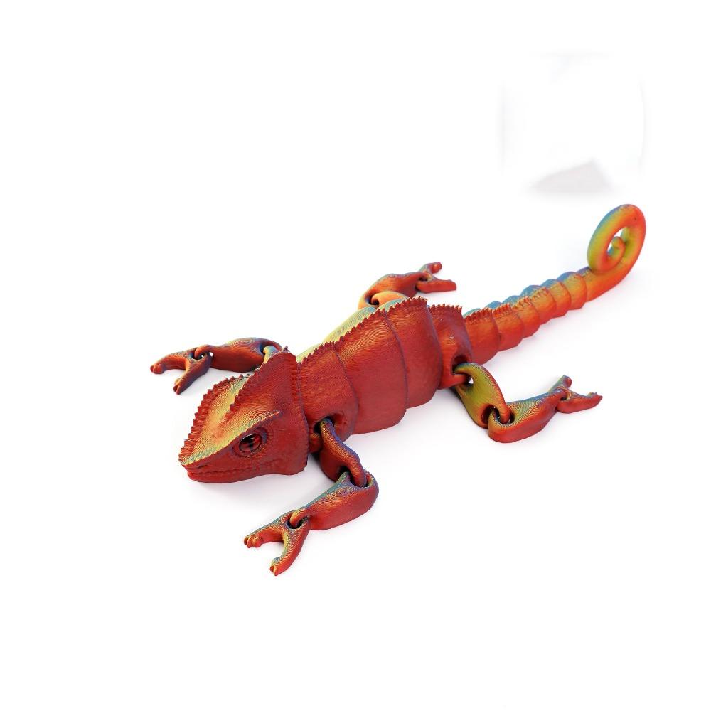 

17.5cm 3D Printed Lizard Model PLA Plastic Articulated Fidget Toy Children s Toy помаранчевий