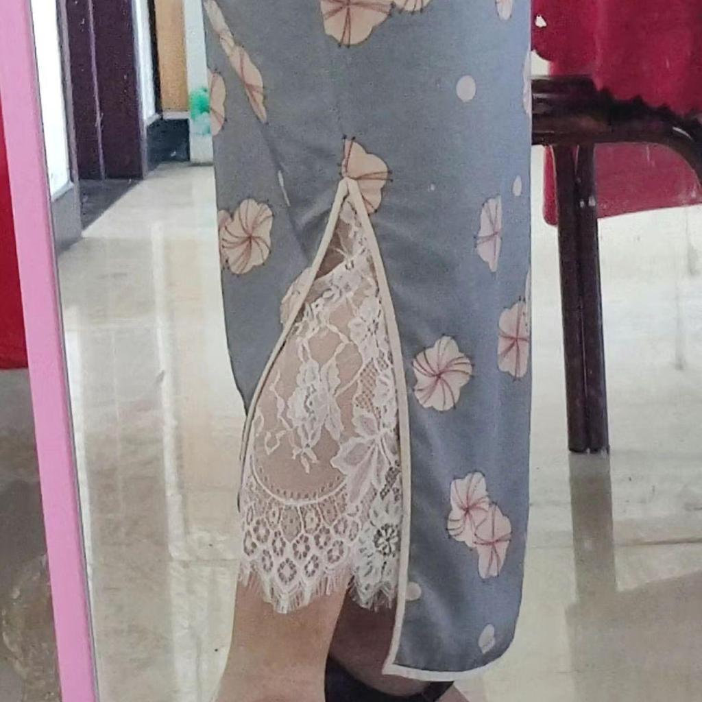 Women's Winter Velvet Lace Qipao Hanfu Pants: Breathable, Anti-Exposure Base Layer Pajamas