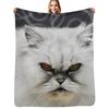 Persian Cat  Swiss Artwork Photography Throw Blanket Wrinkle Resistant Lightweight Blanket