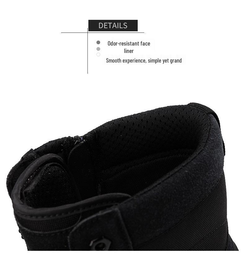 2025 Men's Tactical Combat Boots: Wear-Resistant Military & Hiking Footwear for Desert, Mountaineering, and Special Forces Training.