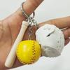 Creative Baseball Keychain Bag Pendant Set - Fashionable Three-Piece Couple Gift & Ornament