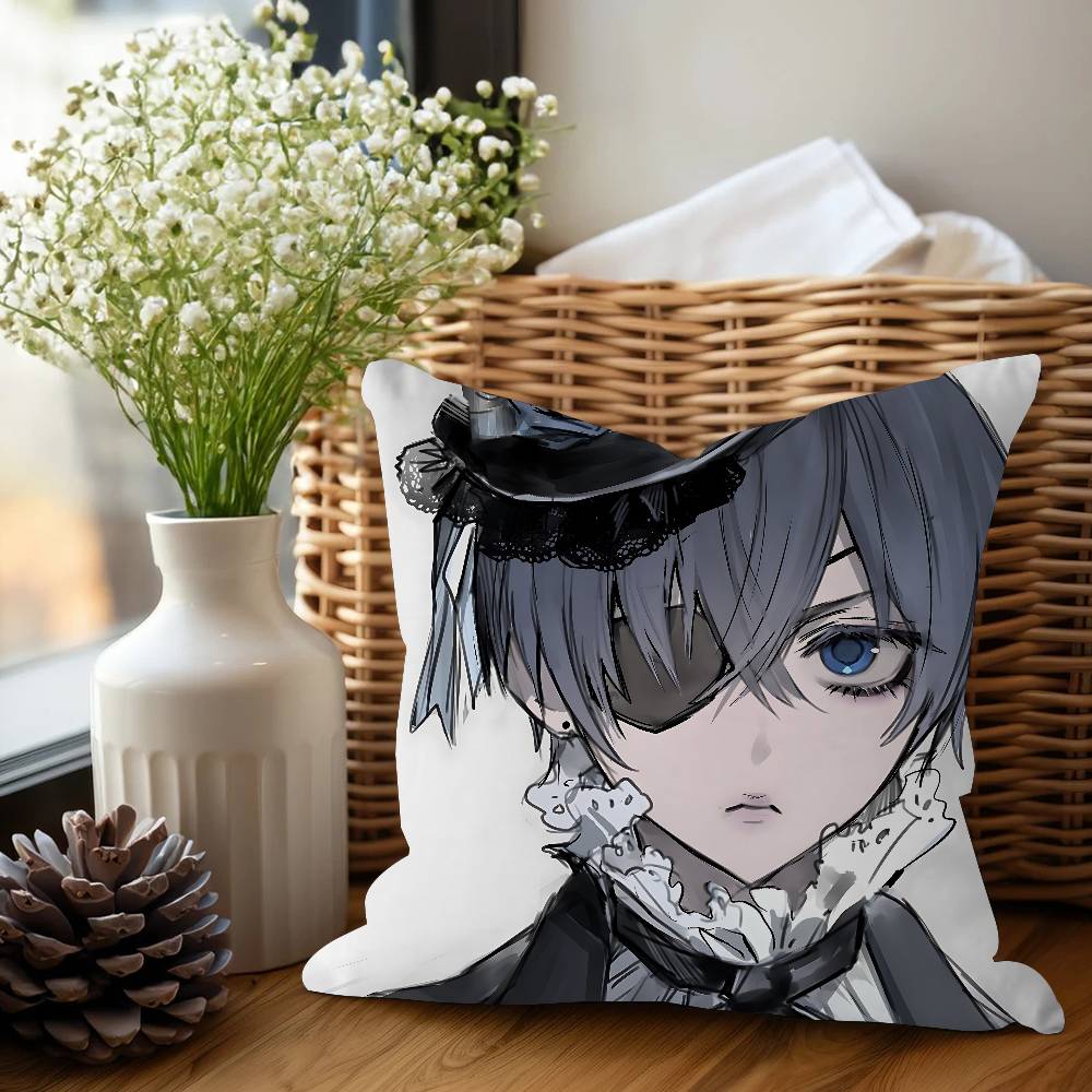 B-Black Butler Ahornblatt Design Kissenbezug Fröhliche Herbsternte Deko Feiertagsdeko Kissenbezug
