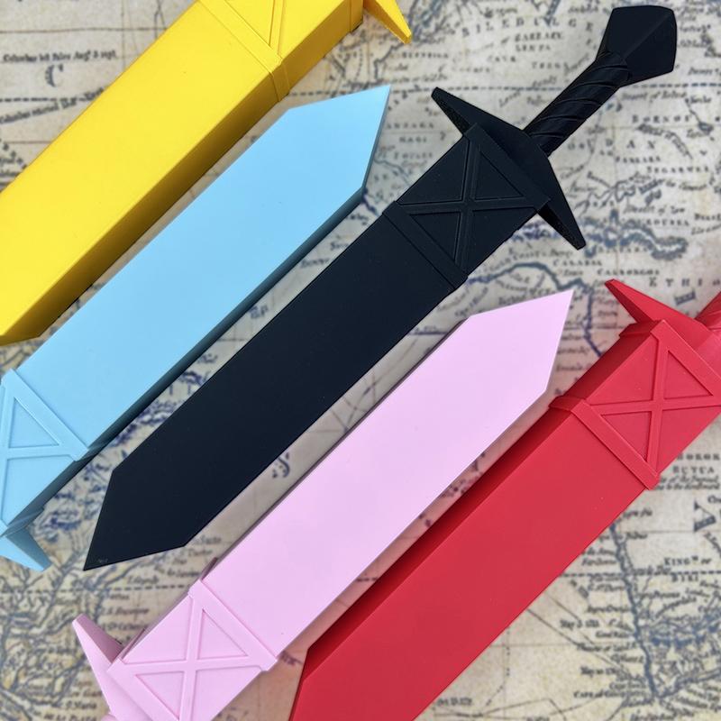 3D Printed Sword-Shaped Storage Box With Dices For Dnd Rpg Trpg Games Dice Dnd Game Role Dice Holder Desktop Ornament Storage Bo