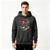 Men's Casual Loose Hoodie Japanese Ukiyo-e Koi Fish Cherry Blossom Red Sun Print Long Sleeve Streetwear Pullover Hooded Sweatshirt For Daily Wear