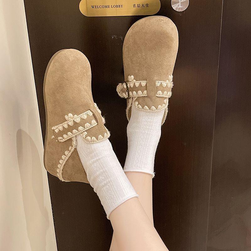 

New lace style with lazy shoes single shoes fairy skirt retro French Birkenstocks Mori 40 хакі