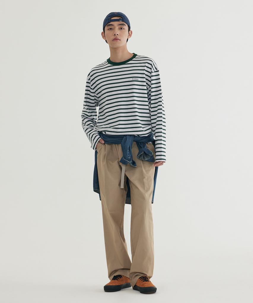 COVERNAT Striped Long Sleeve Green