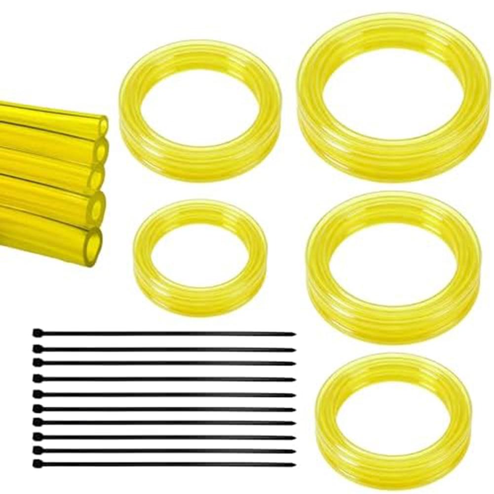 5pcs Petrol Hose Set PU Fuel Hose Fuel Line For Chainsaw Lawn Mower Leaf Blowers Small Engines Garden Power Tool Accessories