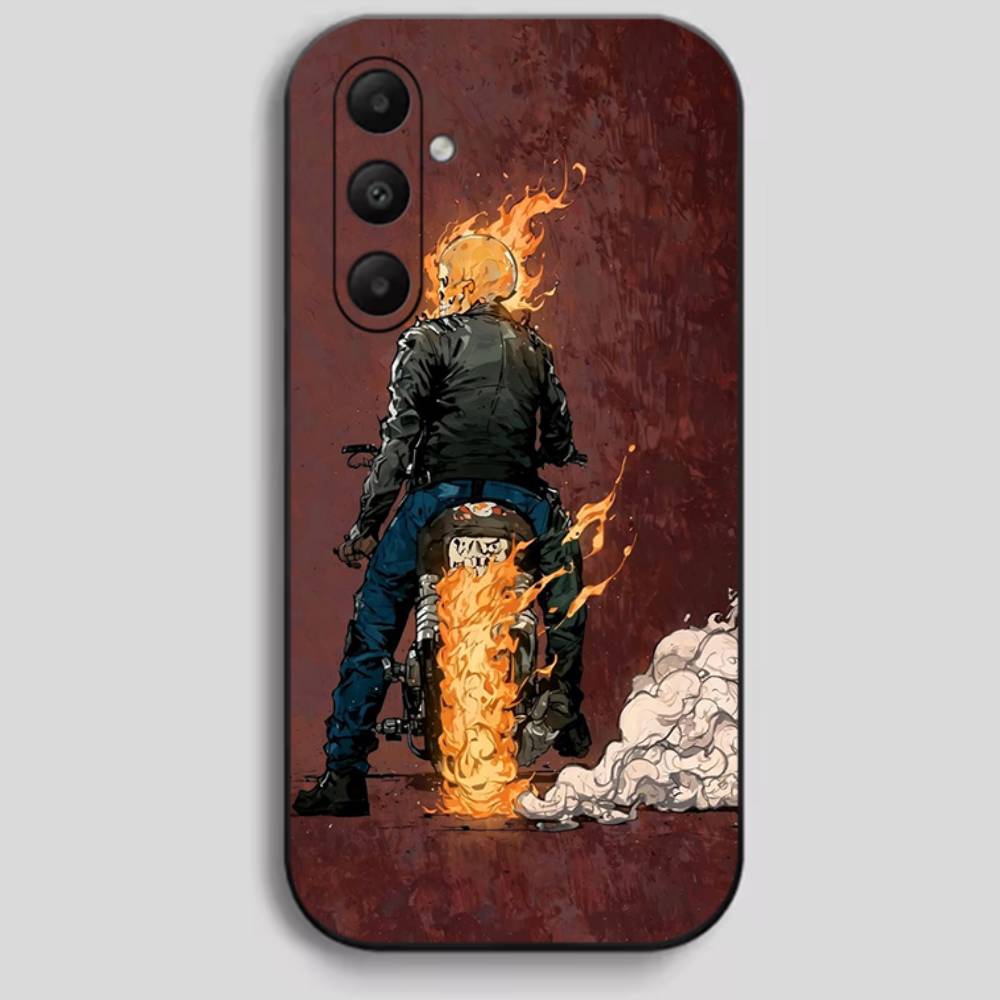 Movie Dark G-GhostS Rider Black Soft Silicone Phone Case For Samsung  (A22-A55) 23 Samsung A01