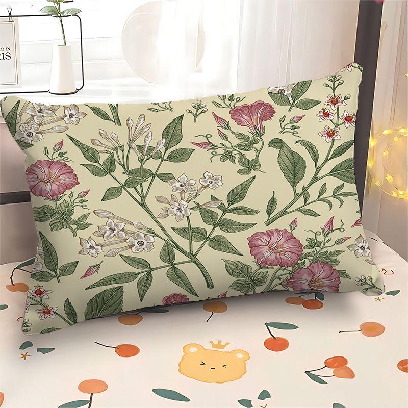 European Plant & Flower Pillowcase with Nordic Geometric Design Rectangular Sofa Cover Customizable