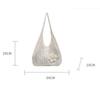 Floral Crochet Shoulder Bag Bohemian Knitted Hollow Out Tote Crochet Underarm Bag for Women Summer Beach CLE