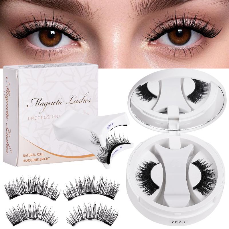 Kit de Pestañas Magnéticas para Aplicación sin Esfuerzo Pestañas Postizas Reutilizables de Larga Duración Con Estuche de Almacenamiento Para Maquillaje Diario
