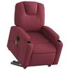 VidaXL Electric Massage Recliner Burgundy Red Fabric 3204407