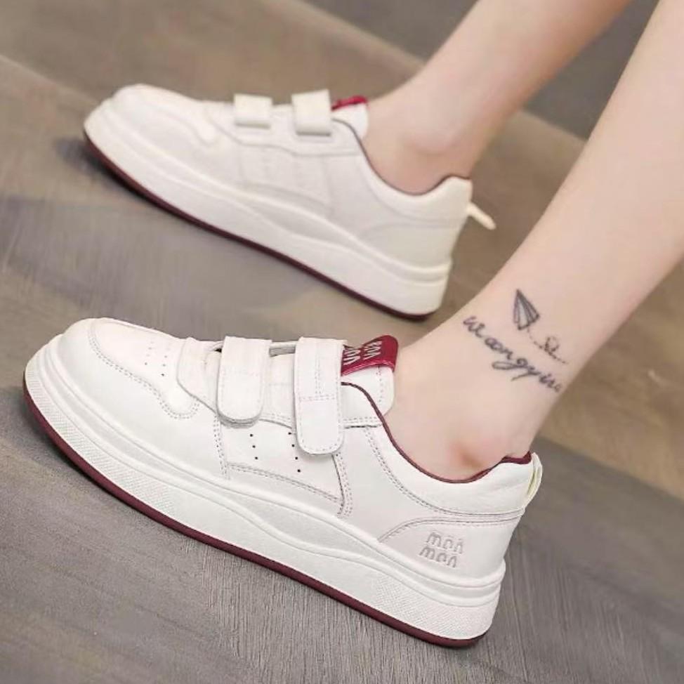 2025 New Spring Thick-soled Velcro Heightening Little White Shoes Women's Shoes Sports Shoes Women's Flow Versatile Casual Shoes