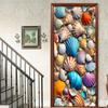 1pcs Porch Beach Scenery Shell Vinyl Door Sticker For Bedroom Home Decor Self Adhesive Removable Wall Decal Door Renovation Waterproof Poster