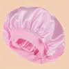 1pc Satin Sleep Cap with Elastic Band - Comfortable Polyester Unscented Wide Brim Shower Cap for Daily Use, Hair Bonnet for Sleeping