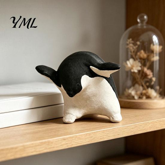 Playful Home Embellishments Cute Penguin Figurine, Nordic Style Small Animal Statue, Whimsical Modern Accents Desk Shelf Tabletop Decor Ornament, Gift
