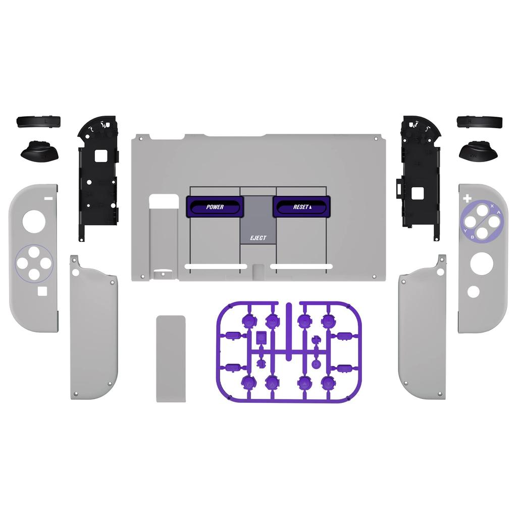 Custom DIY Replacement Case Shell Compatible with eXtremeRate Back Plate Compatible with Retro Design Switch Holder Handle Controller Housing