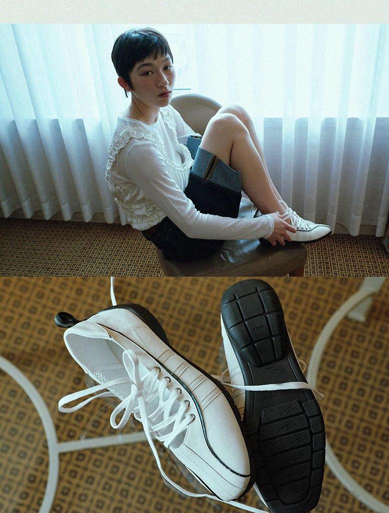 Korean Designer Casual Mary Jin Women'S Shoes 2025 Niche Ballet Shoes Mary Jin Women'S Flat Casual Sports Shoes