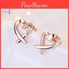 Simple And Elegant Hollow Heart-shaped Earrings Trendy Japanese Ear Jewelry Wholesale