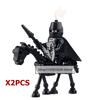 Skeleton Soldier Army King Knight Undead Horse Warrior Bricks Building Block Ringwraith Saddle Roman Soldiers Sword Waffen Toys