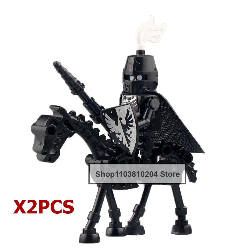 Skeleton Soldier Army King Knight Undead Horse Warrior Bricks Building Block Ringwraith Saddle Roman Soldiers Sword Waffen Toys