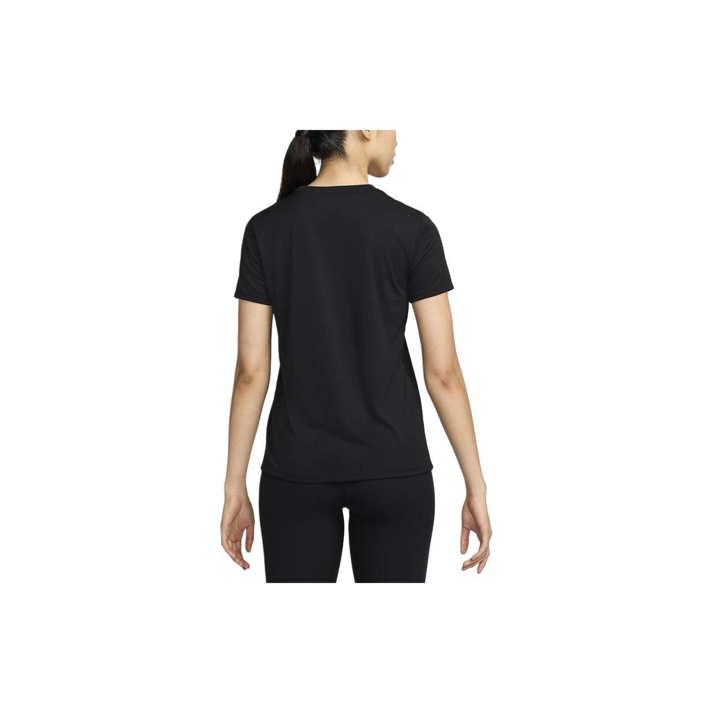 Nike Solid Color Round Neck Casual Pullover Quick-Dry Short Sleeve T-Shirt Women Tops Black DX0688-010
