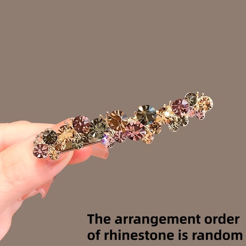 

Sparkling Colorful Butterfly Crystal Hair Clip Women S High-End Bangs Clip Side Clip High-End Hair Card Hair Side Clip