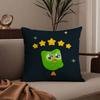 Cute D-Duolingos Pillow Case Anti-dustmite Pillowcase Invisible zipper silky short plush Sofa cushion cover
