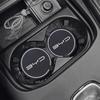 2 Pezzi Tappetino Portabicchieri Auto Serie BYD Decorazione Sottobicchiere in Pelle per BYD Tang Atto3 Yuan Plus Seal Song Dolphin Sealion Shark