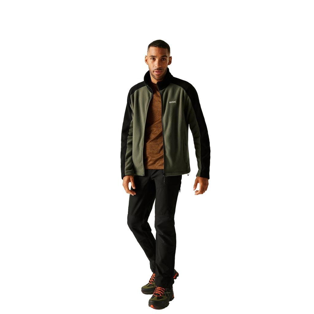 Regatta Great Outdoors Mens Hedman II Two Tone Full Zip Fleece Jacket