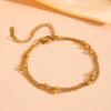 Beaded Chain Titanium Steel Multilayer Jewelry Set - Colorfast Stackable Three-Layer Design