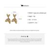 Elegant Zircon Faux Pearl Fishtail Sterling Silver Earrings - French Luxury Design for Women