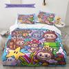 Labubu Pattern Bedding Quilt Set Quilt Cover Pillowcase Home Decoration Birthday Gift (1 * Duvet Cover + 2 * Pillowcase, Without Core)