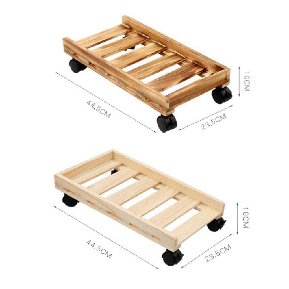 With Brake Storage Rack Wooden Chassis Tray Home Decor Desktop Computer Host Bracket  Indoor
