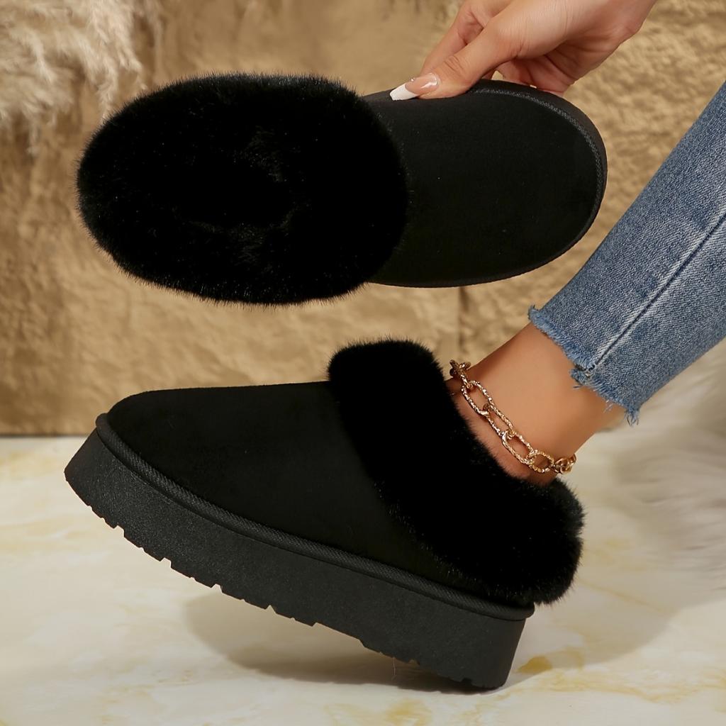 Classic, Fashionable, Warm, Non Slip, Plush Edged Women's Home Shoes, Indoor Slippers, and Ankle Boots