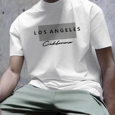 Tričko s potiskem typografie Los Angeles Kalifornie, Lehké prodyšné chladivé tričko, Pohodlné nošení