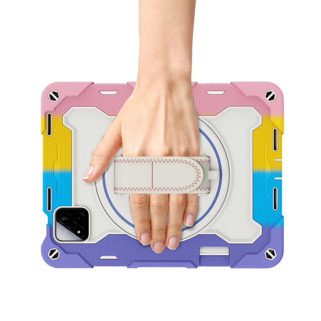 For Xiaomi Pad 7/Pad 7 Pro Kickstand Case Hand Strap PC+Silicone Tablet Cover with Pencil Holder