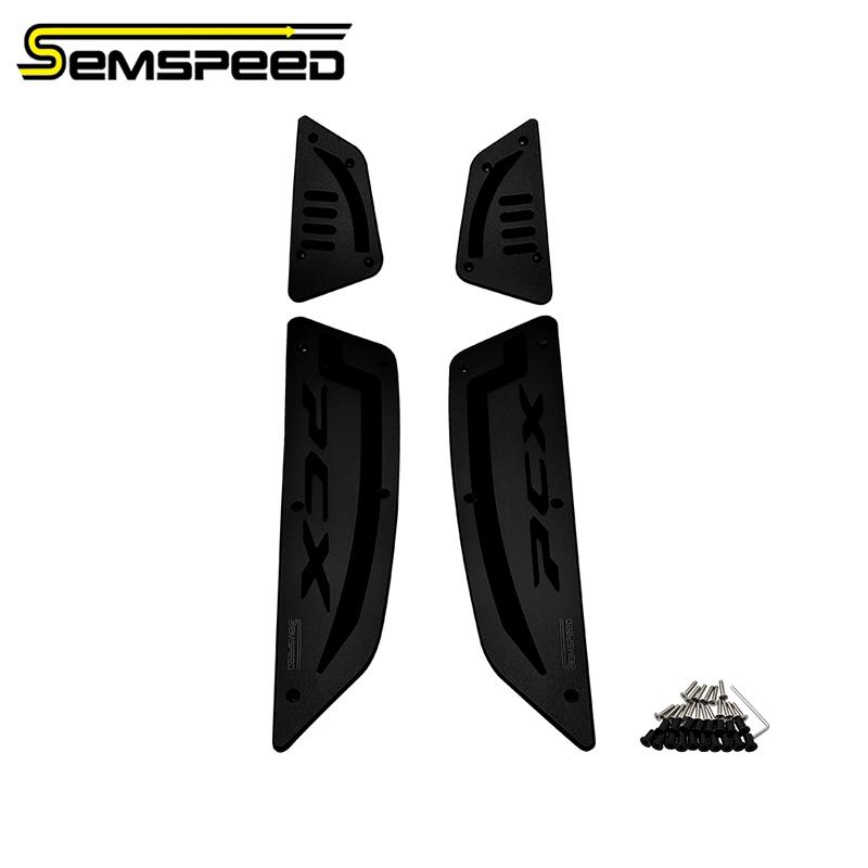 

SEMSPEED Footrest Footboard Pegs Pedal Footmat For Honda PCX 125 160 2025+ Motorcycle Footboard Steps Motorbike Moto Accessories чорний